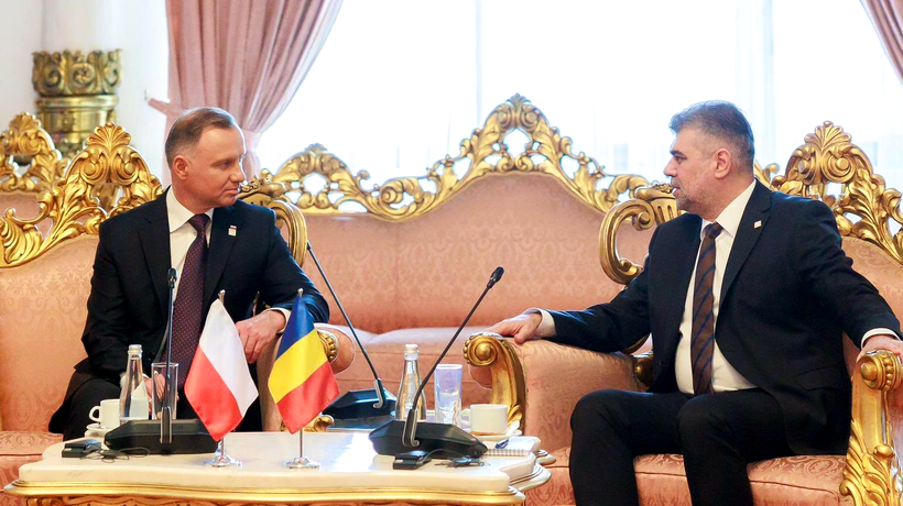 Premierul Marcel Ciolacu a discutat cu președintele Poloniei, Andrzej Duda, la summitul I3M. Marcel Ciolacu: Ne dorim să dezvoltăm această cooperare