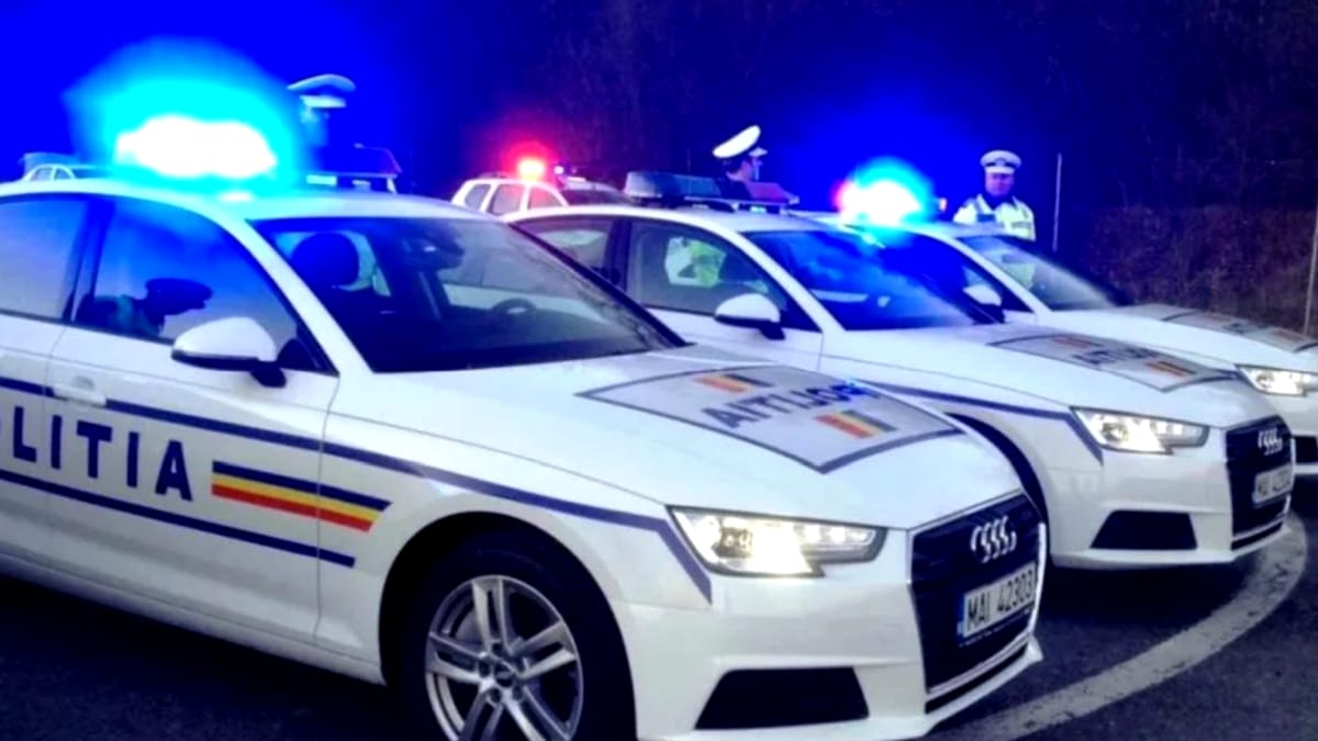 Urmărire ca-n filme în Sibiu. Un șofer drogat de 23 de ani a fost oprit cu cinci focuri de armă în trafic