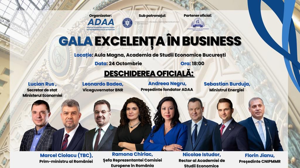 Andreea NEGRU, președinte ADAA: “Gala Excelența în Business este un moment important pentru a celebra, învăța și inspira”