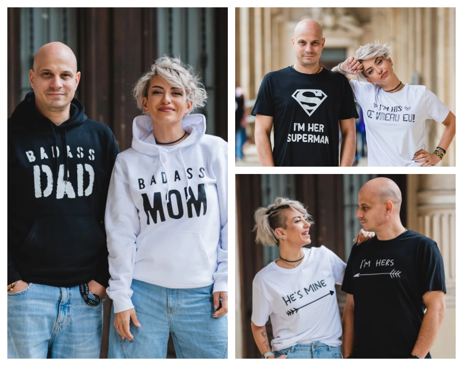 Giulia și Vlad Huidu vor să dea lovitura cu ”tricourile pereche”, pentru cupluri