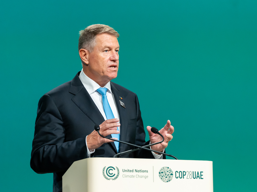 Klaus Iohannis, la COP28, în Dubai: ”Schimbările climatice constituie o amenințare extremă pentru Planetă”
