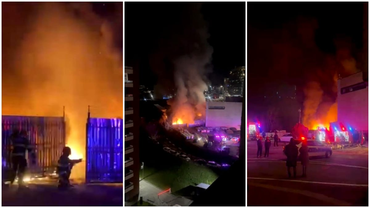 Depozitul unui mall din Cluj-Napoca a luat foc. Intervenție de urgență pentru limitarea incendiului