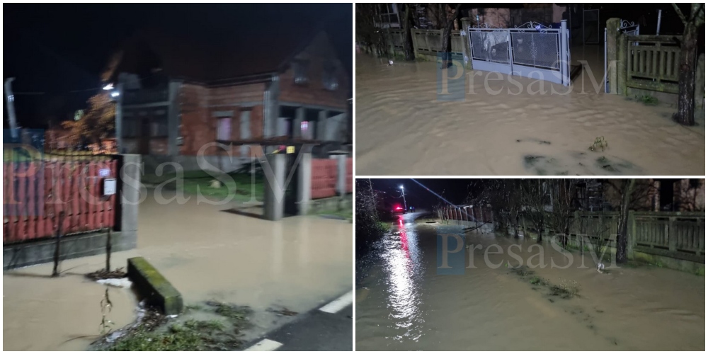 Inundații în Satu Mare. Zeci de case, afectate