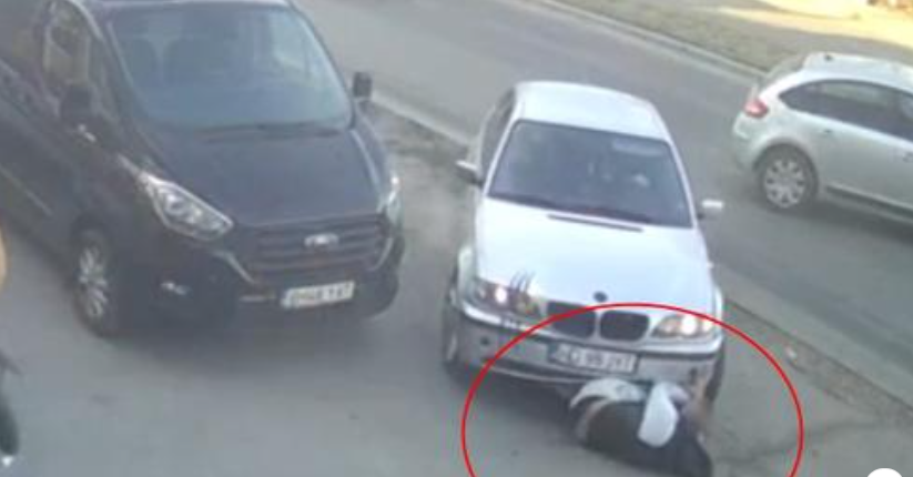 Bărbat lovit intenţionat cu maşina şi târât pe trotuar, după o şicanare în trafic, în Olt. VIDEO
