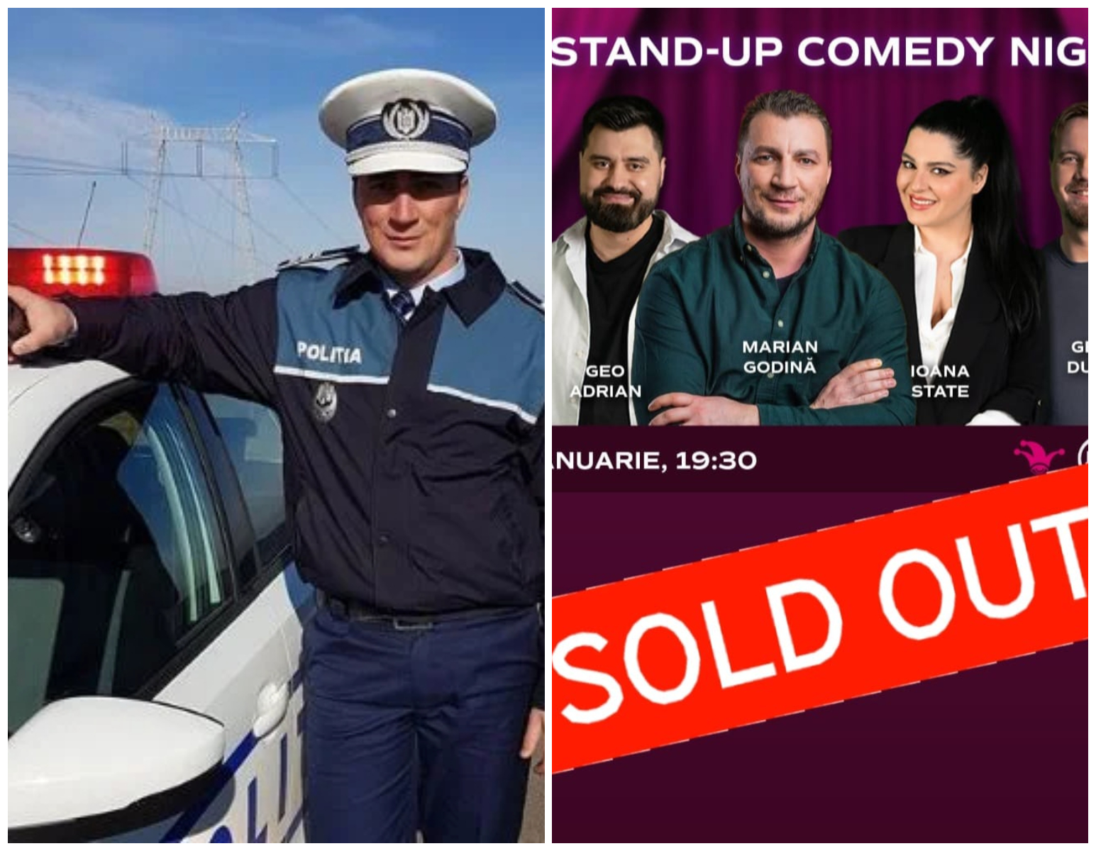 Polițistul-activist Godină s-a apucă de stand up comedy. S-au vândut toate biletele la debutul său!