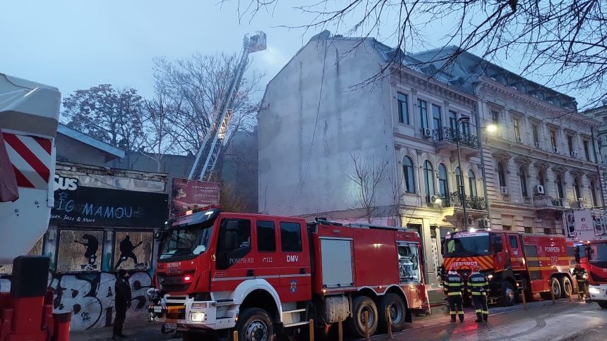 Incendiu la un hotel din zona centrală a Capitalei. 20 de persoane au fost evacuate. VIDEO