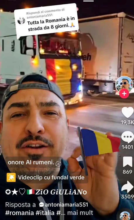 Un italian, despre protestele din România: ”Bravo, România! Sunteți o forță! Italieni, luați exemplu!”/ VIDEO