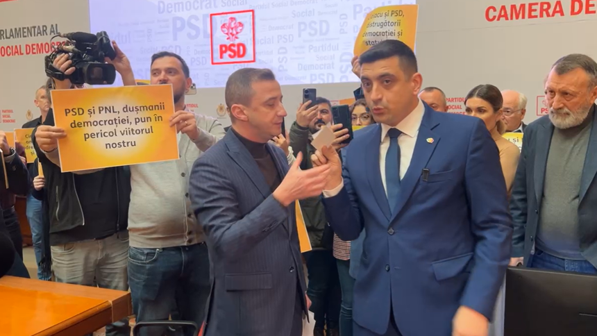 AUR face scandal la ședințele PSD și PNL. Simion i-a făcut pe Simonis „securist pitic” și pe Ciolacu „nebun”