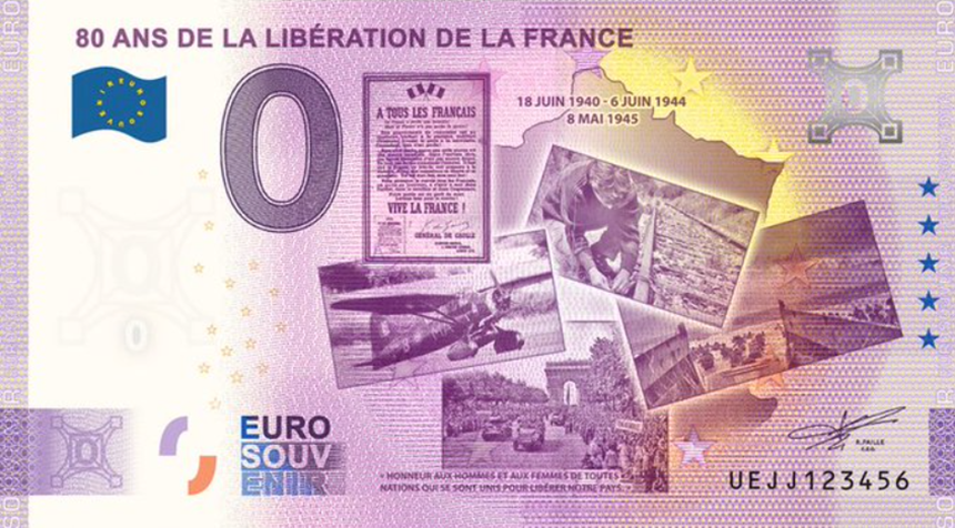 Bancnote de 0 €, de vânzare în Franţa. Cât costă