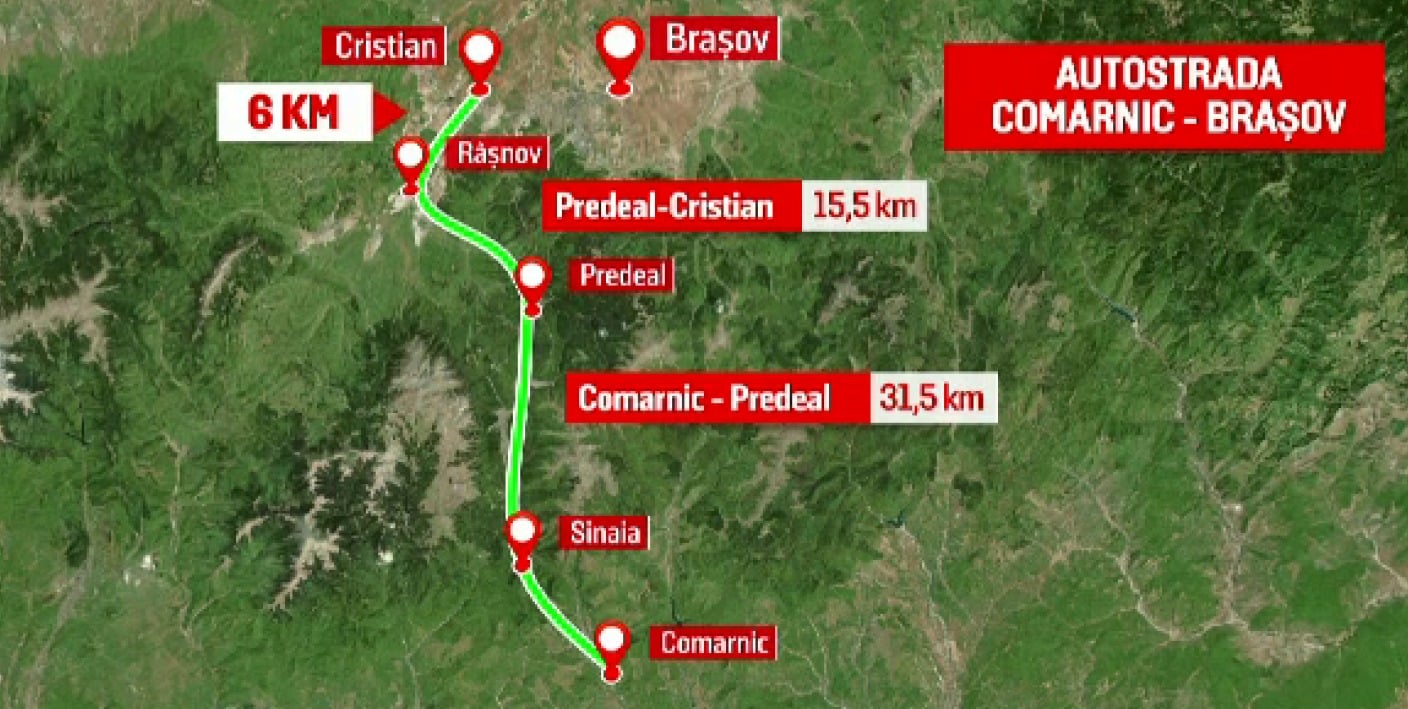 Se va plăti taxă de trecere pe Autostrada dintre Brașov și Comarnic