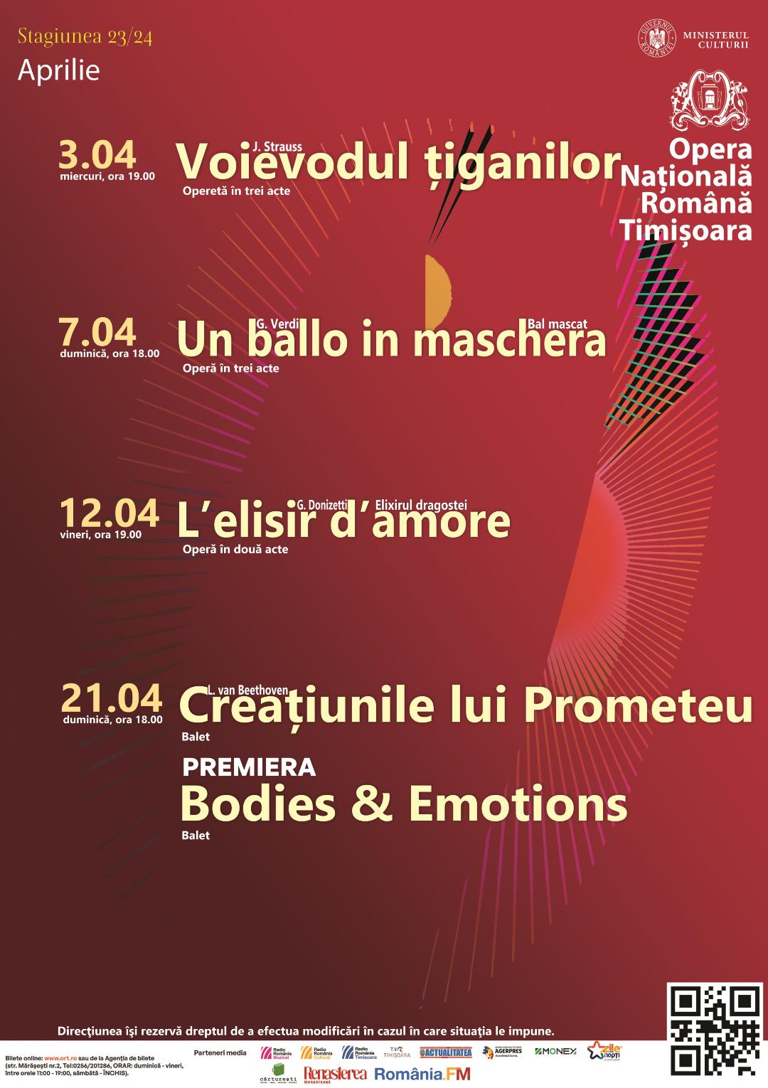 Invitație la Opera Națională Română din Timișoara. Ce spectacole puteți vedea