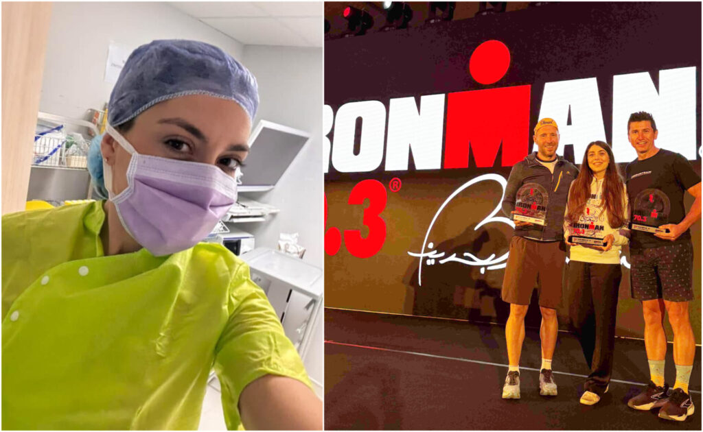 Sexy-doctorița româncă ce a concurat cu bicicleta pe pista de Formula 1 din Bahrain! Sportivă campioană și medic specialist
