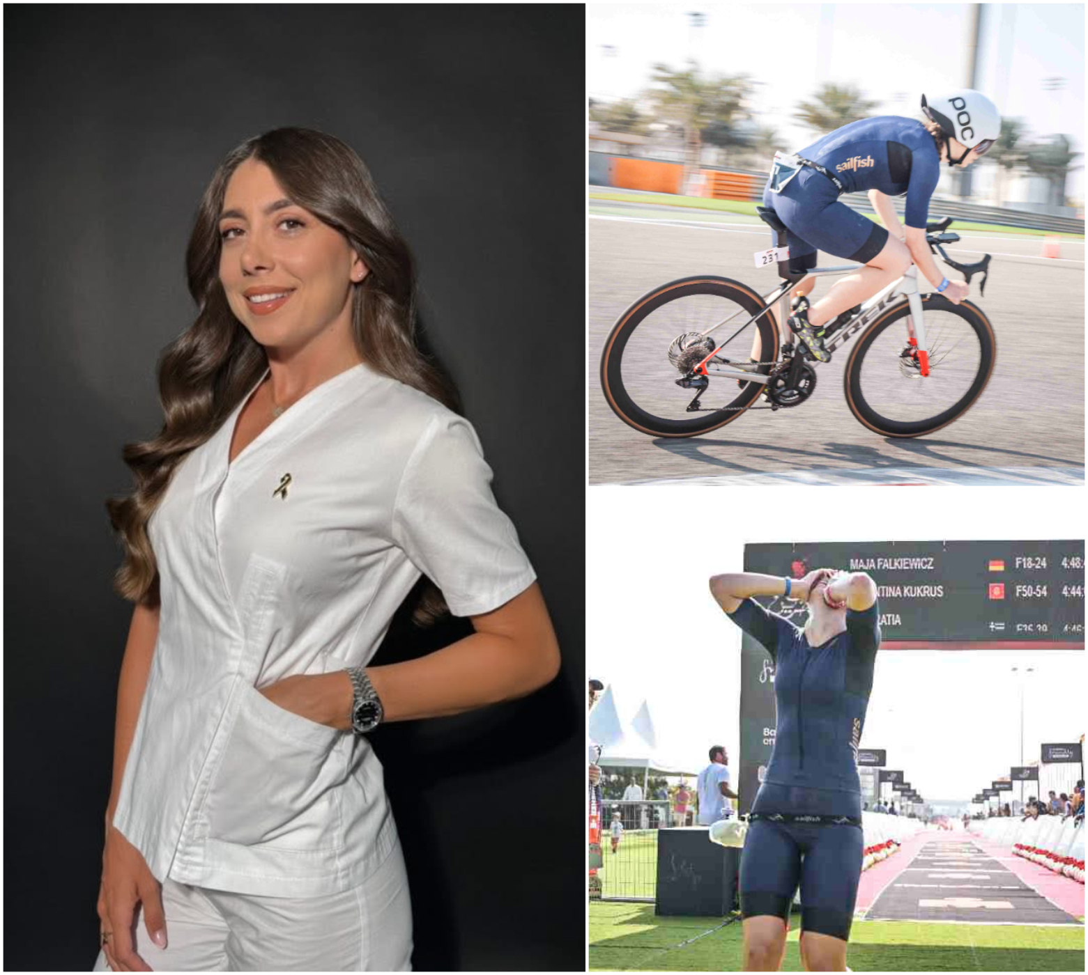 Sexy-doctorița româncă ce a concurat cu bicicleta pe pista de Formula 1 din Bahrain! Sportivă campioană și medic specialist