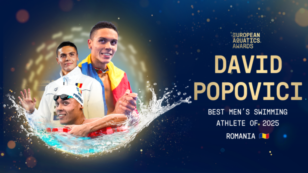 Oficial, David Popovici – cel mai bun înotător european al anului 2025