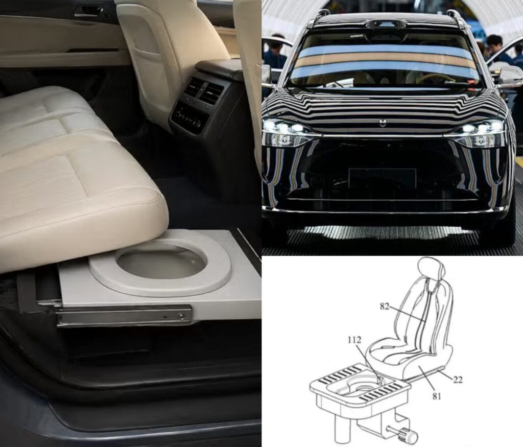 Mașina cu toaletă sub scaun, vine din China. A fost brevetată una dintre cele mai neobișnuite invenții auto