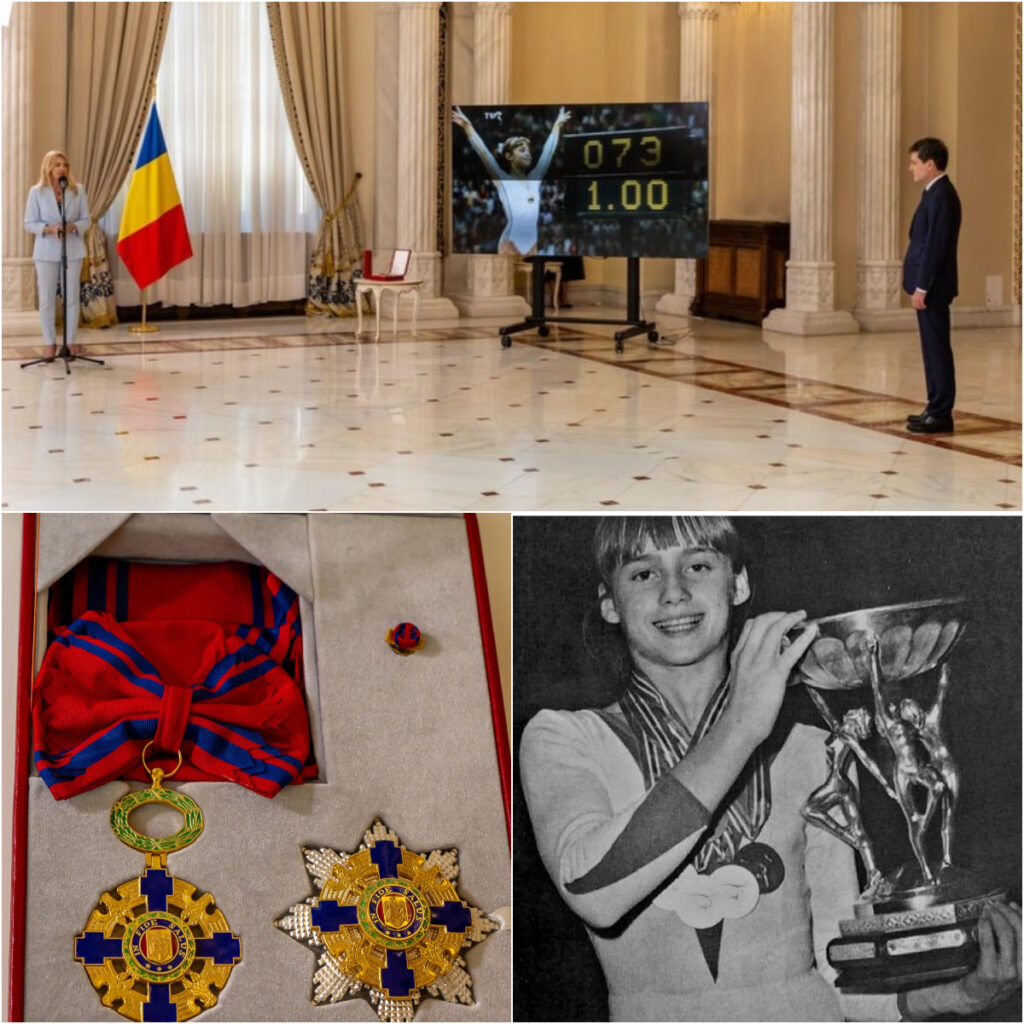 Nadia Comăneci, decorată de președintele Nicușor Dan la Palatul Cotroceni