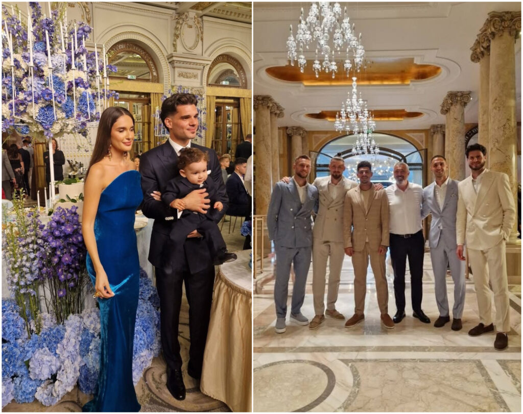 Imagini de la moțul fiului lui Ianis și Elena Hagi. Giorgios a strălucit la petrecerea la care s-a întrunit Naționala